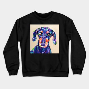 Daschund painting "Peanut" Crewneck Sweatshirt